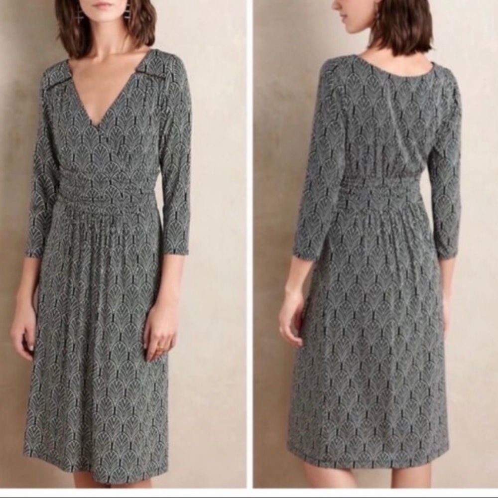 Anthropologie Maeve Galena Black&White Dress SZ-S NWT